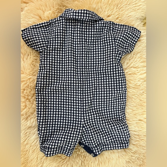 Searsucker short sleeve onesie - Picture 3 of 4